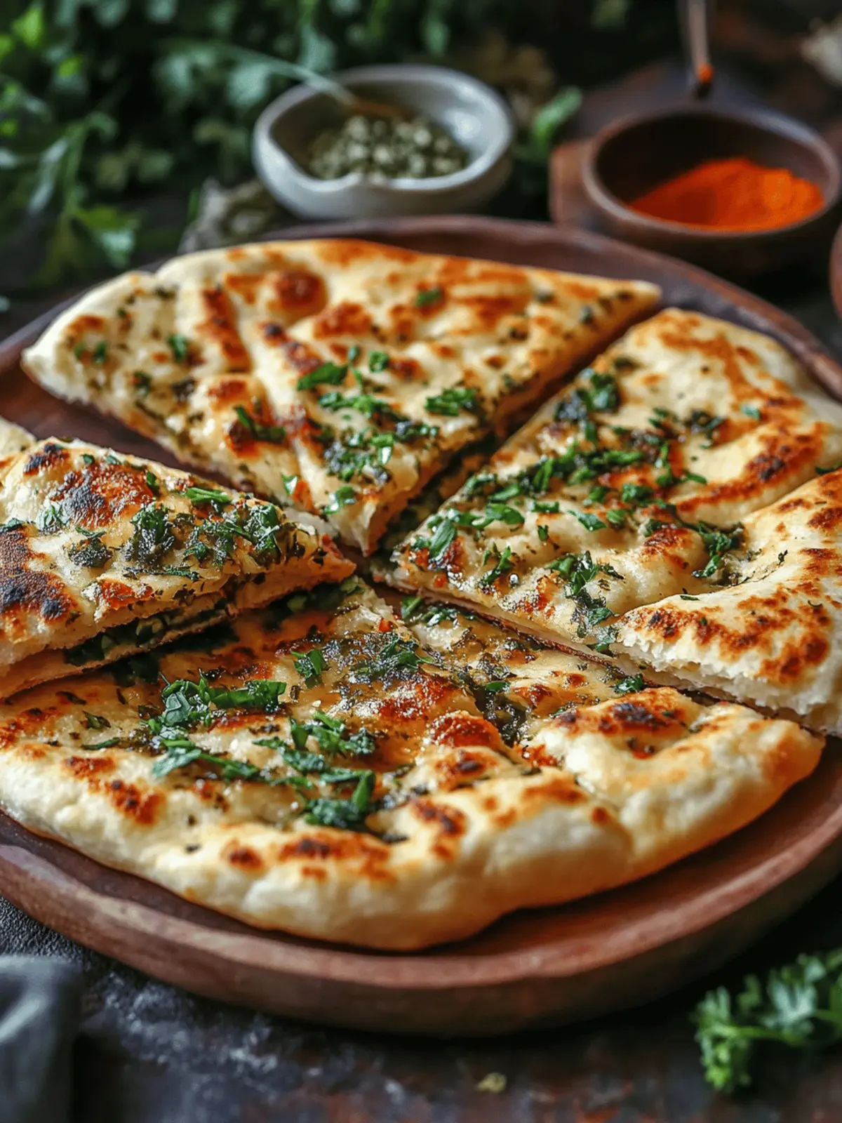 Moroccan Herb-Stuffed Flatbread