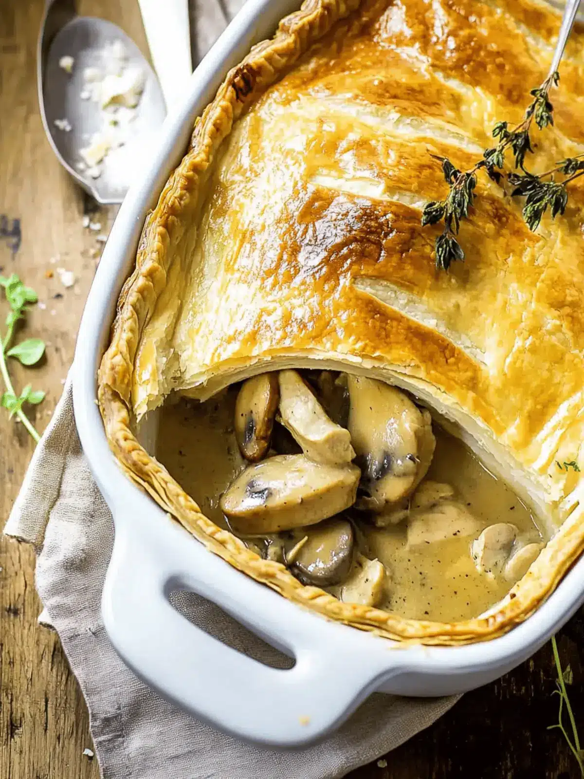 Creamy Chicken and Mushroom Pie to Cozy Up Your Dinner Table 5 Chicken and Mushroom Pie