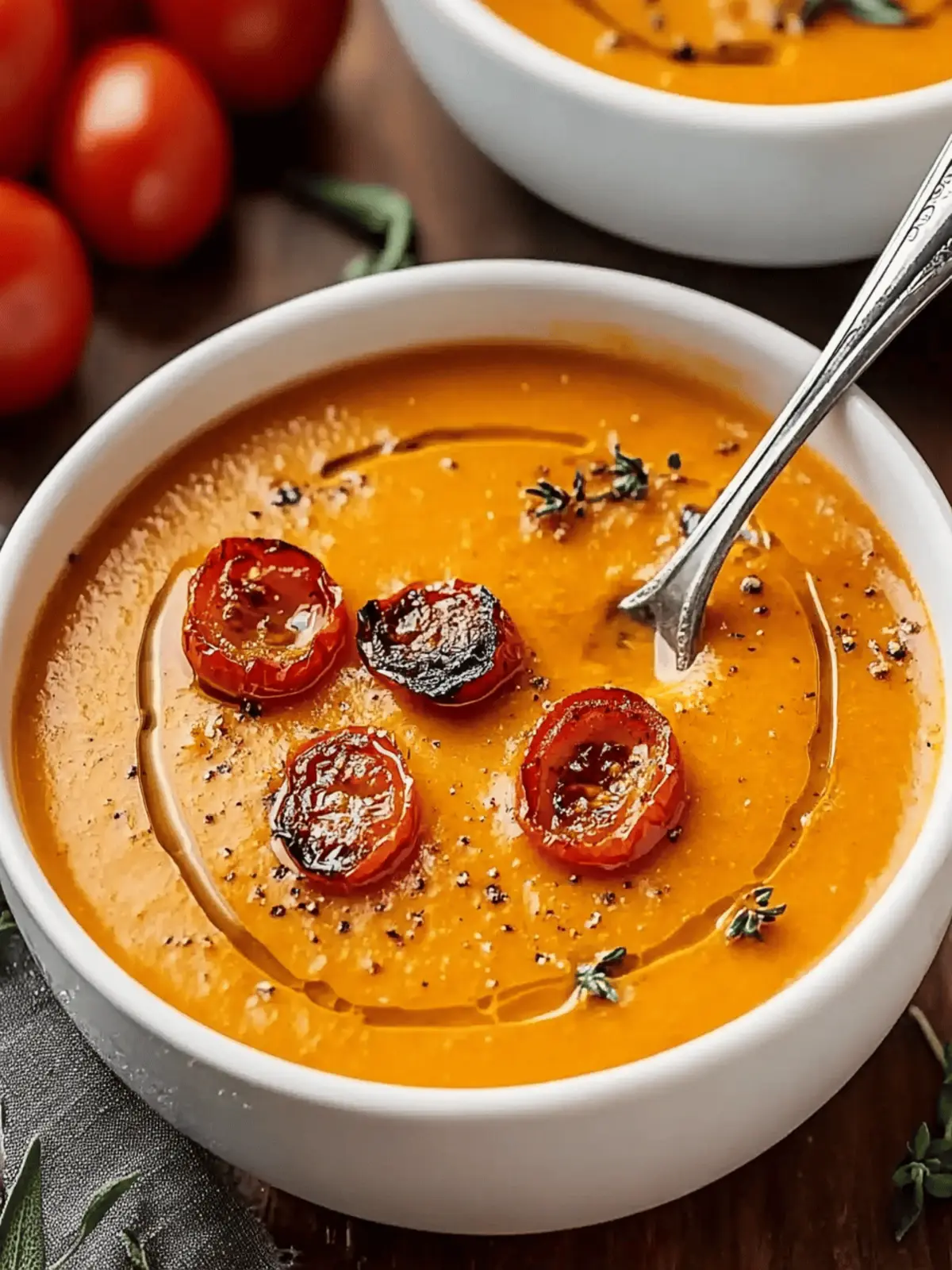 Creamy Roasted Garlic Tomato Soup