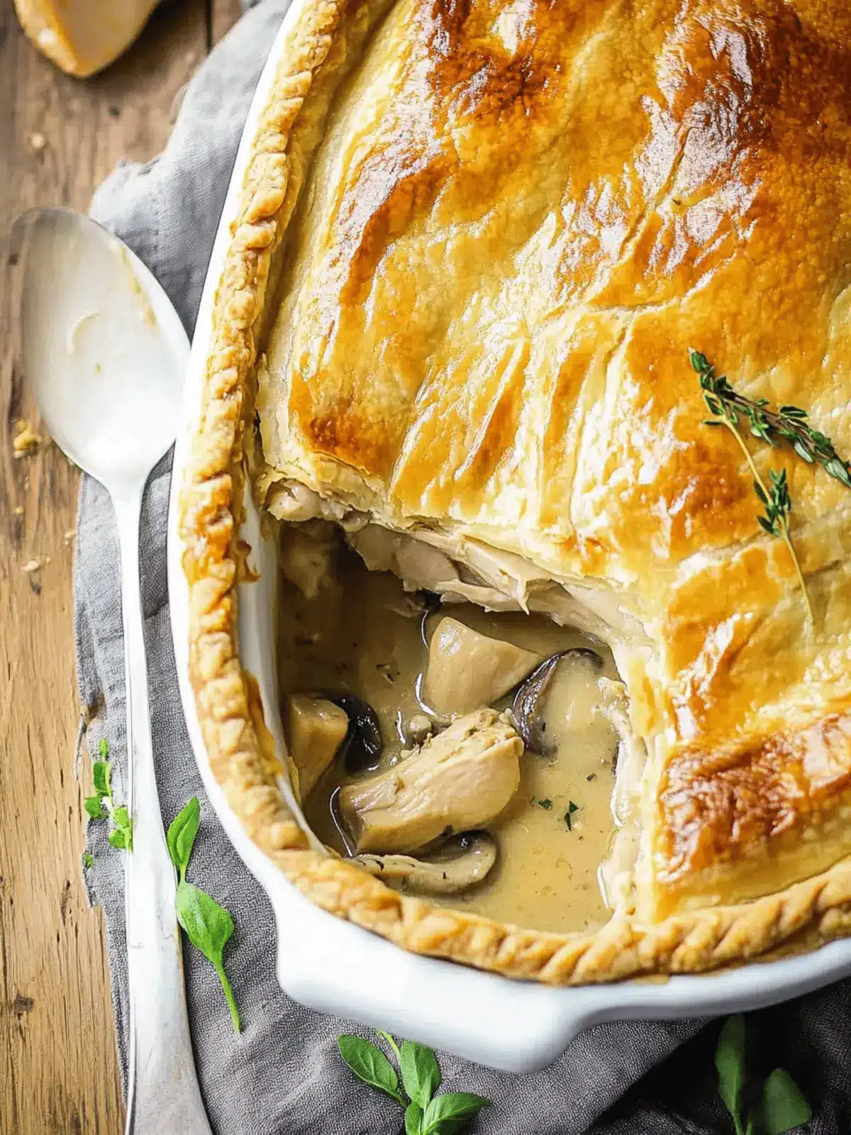 Creamy Chicken and Mushroom Pie to Cozy Up Your Dinner Table 2 Chicken and Mushroom Pie