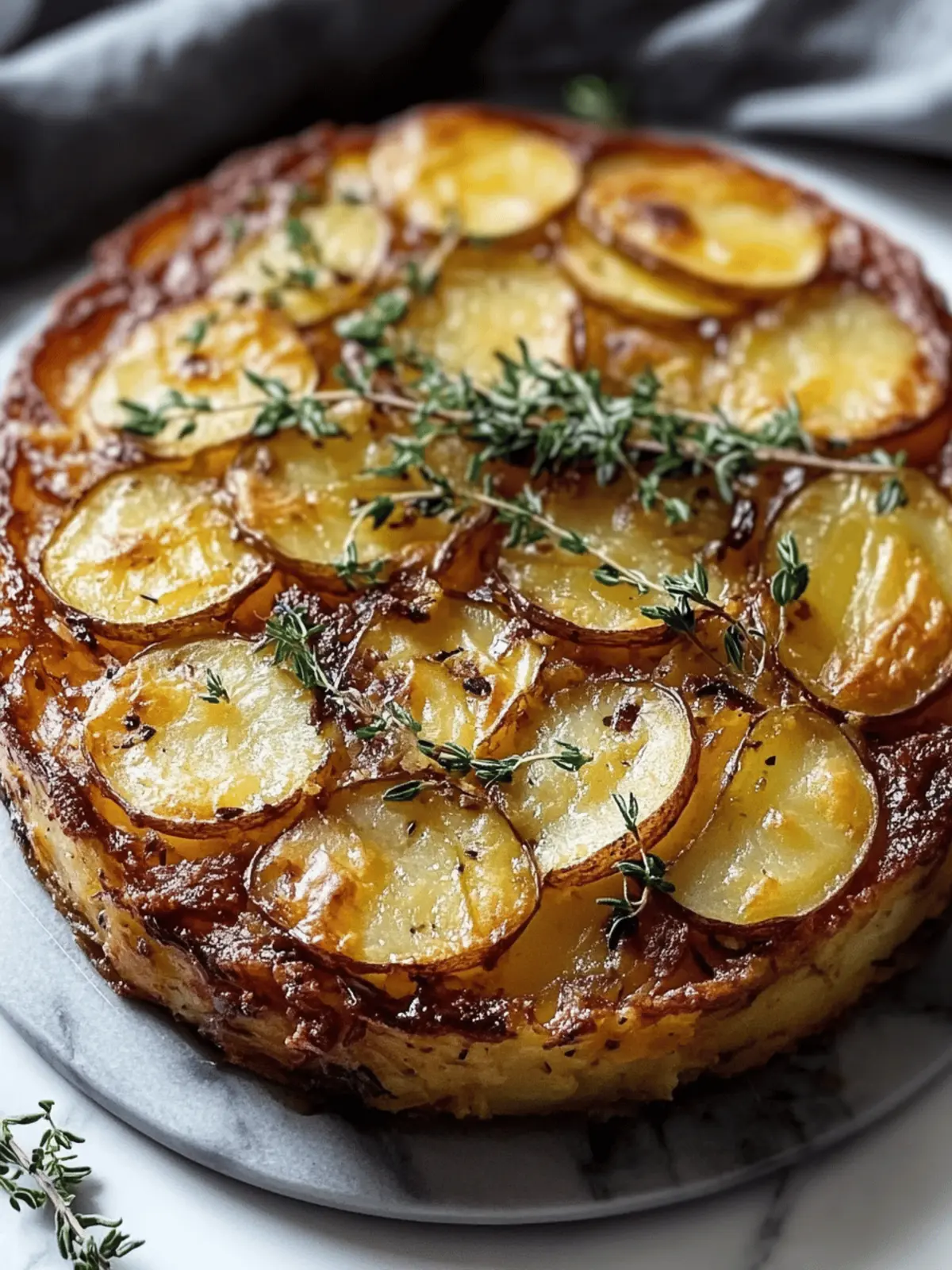 Crispy Balsamic Potato Torte