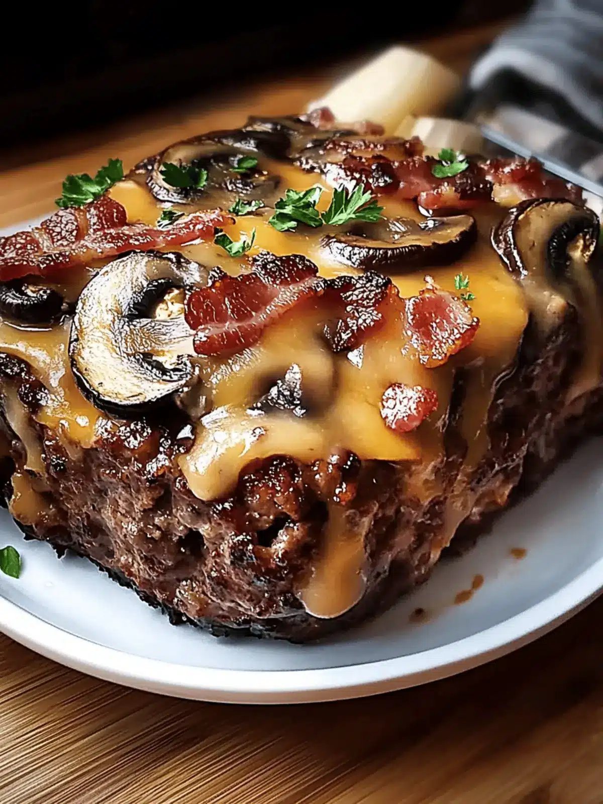 Swiss Bacon Mushroom Meatloaf – Comfort Food Redefined 4 Swiss Bacon Mushroom Meatloaf