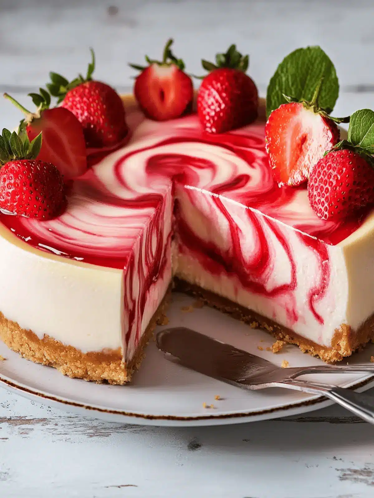 Decadent Strawberry Swirl Cheesecake You’ll Love to Make 2 Strawberry Swirl Cheesecake
