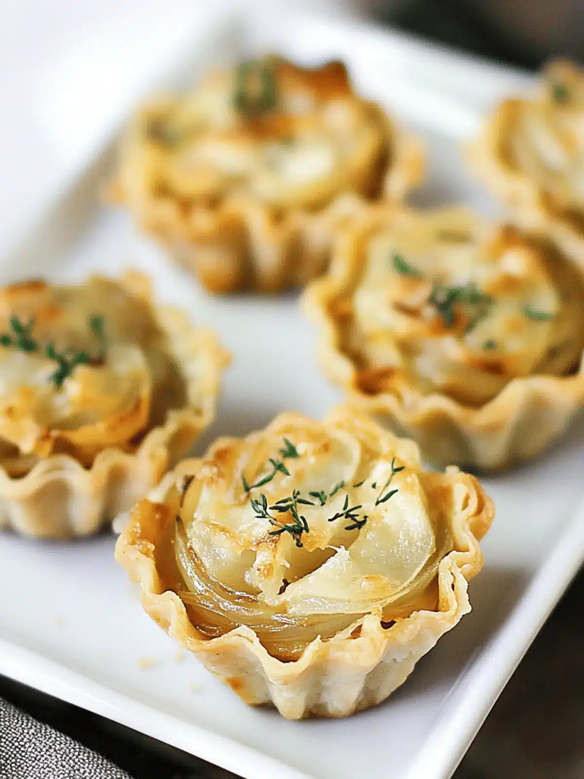 Irresistible French Onion Tartlets for Cozy Evenings 3 French Onion Tartlets