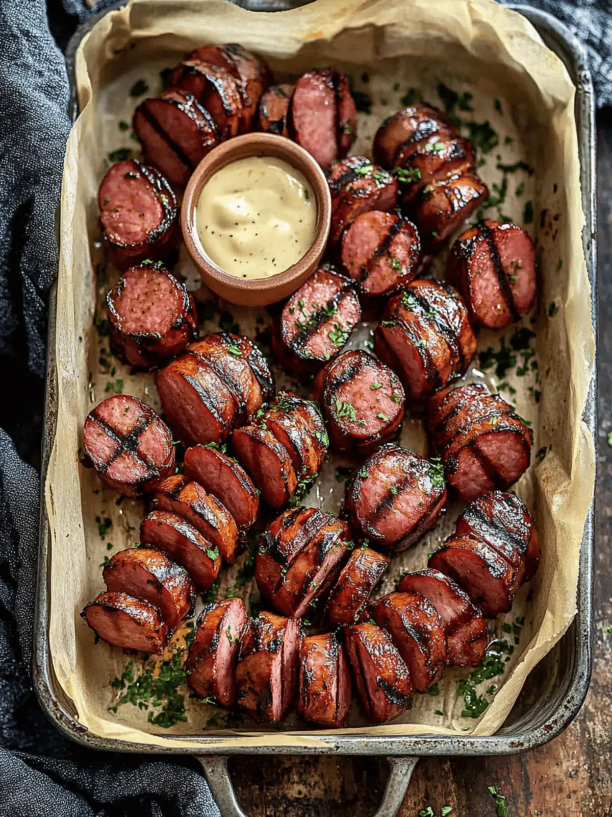 Mustard Hasselback Kielbasa Bites That Wow Every Time 4 Mustard Hasselback Kielbasa Bites