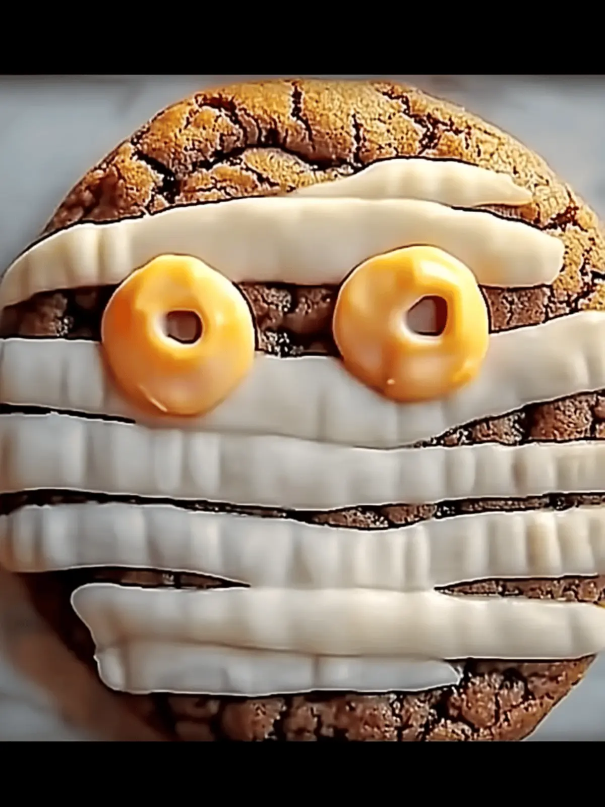 Fudgy Halloween Mummy Cookies