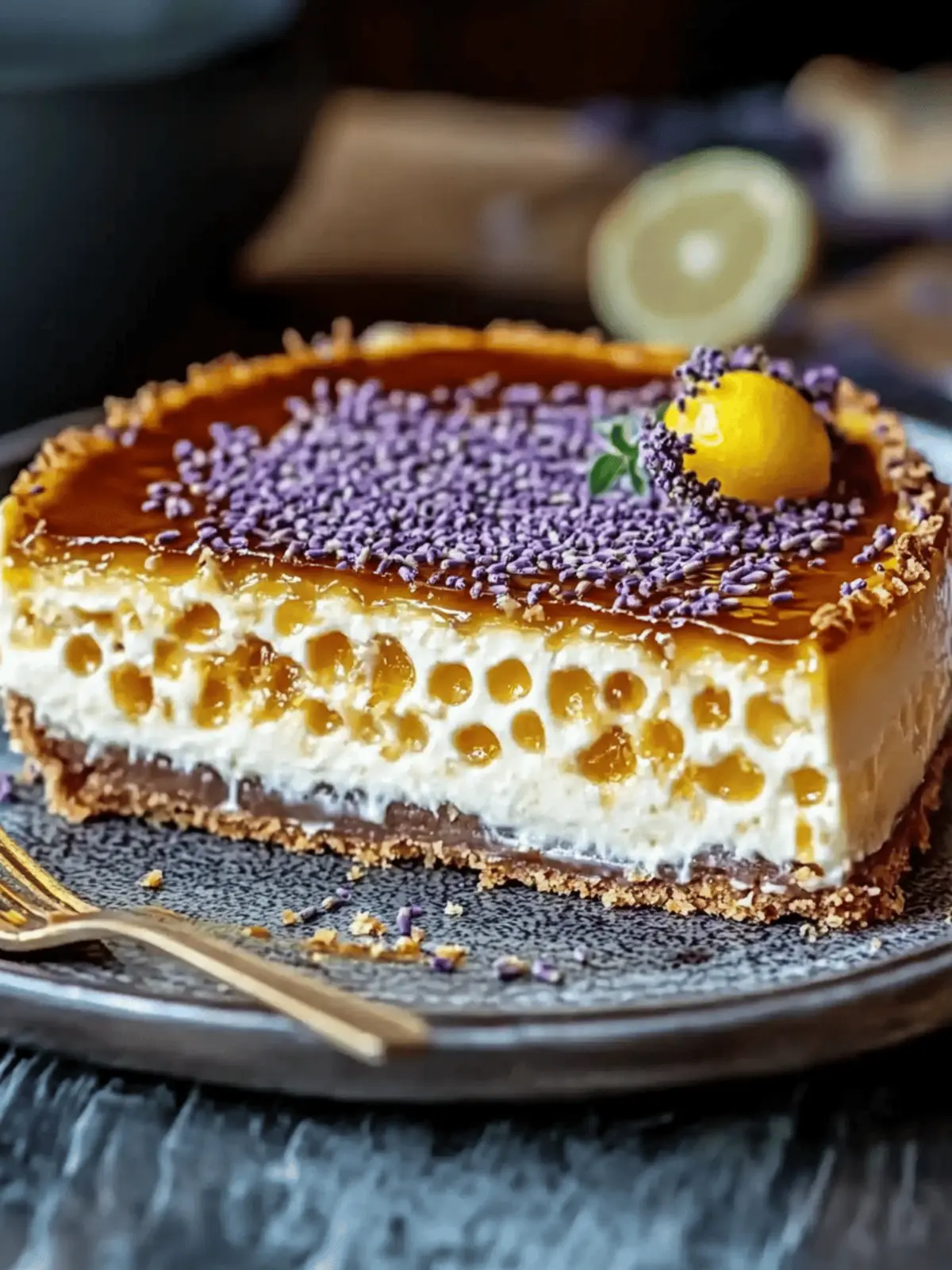Lemon Lavender Cheesecake