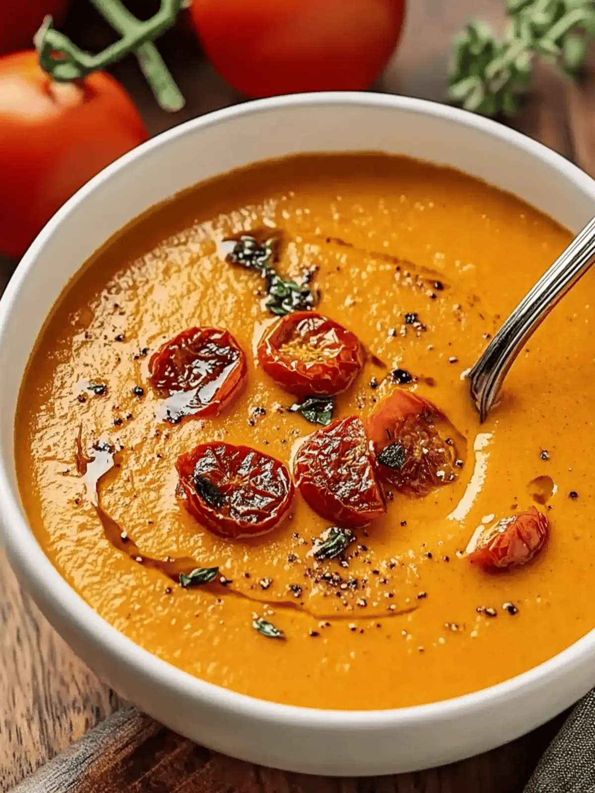 Creamy Roasted Garlic Tomato Soup