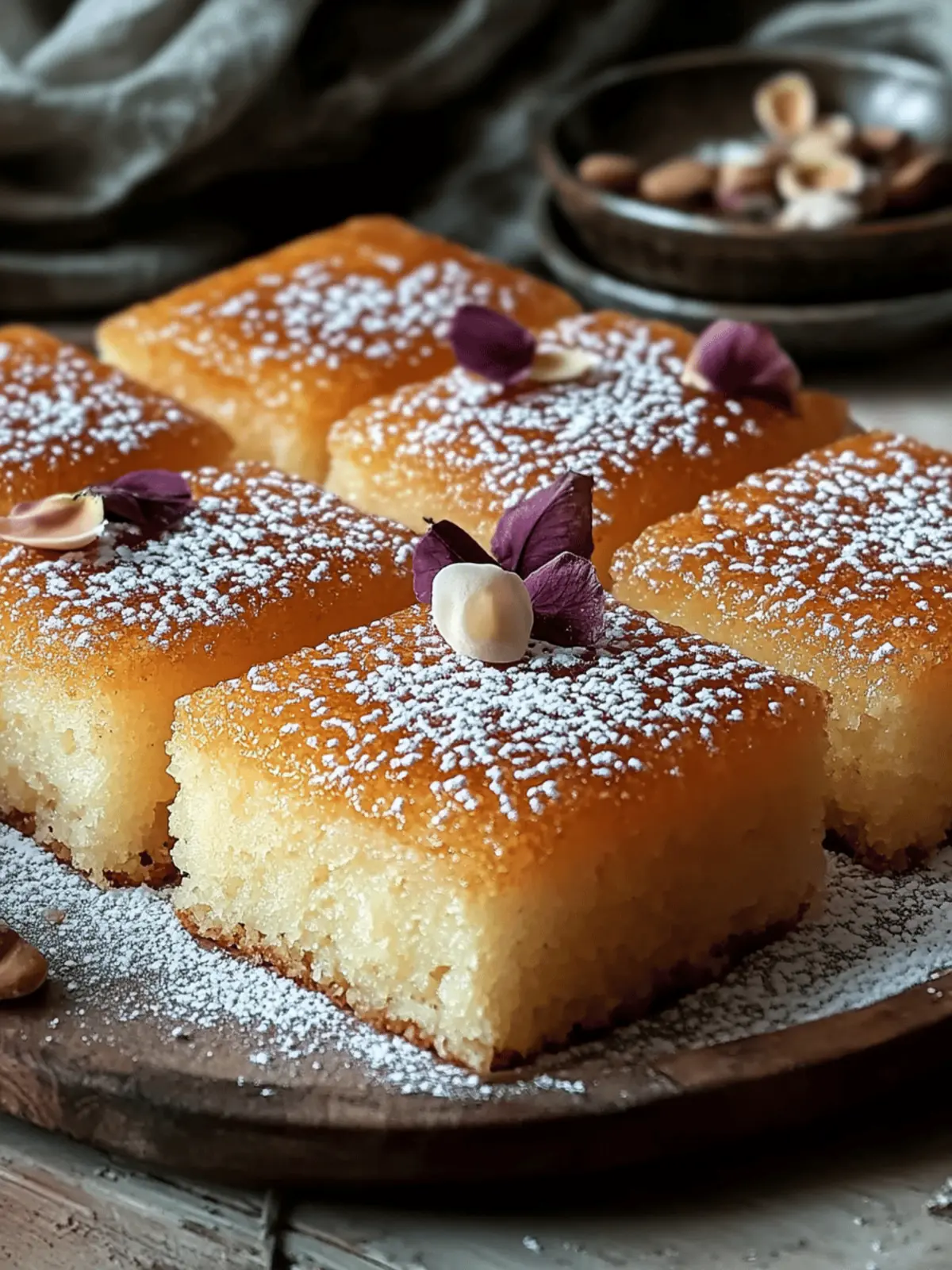 Sweet Semolina Cake Basbousa