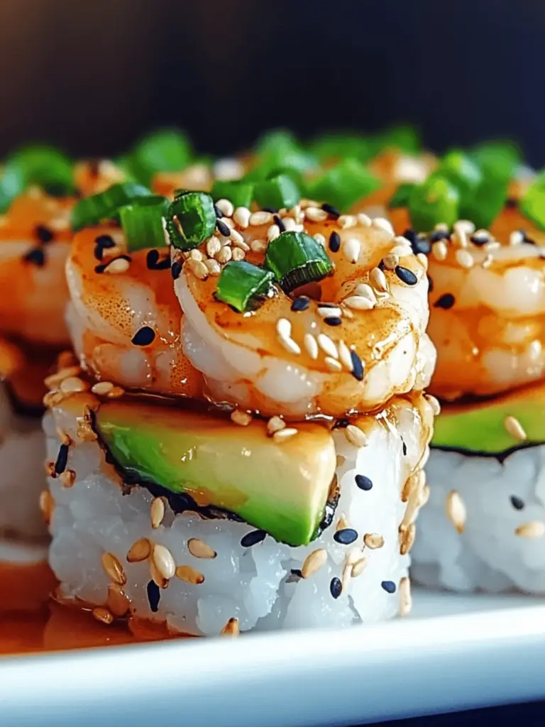 SPICY SHRIMP SUSHI STACKS