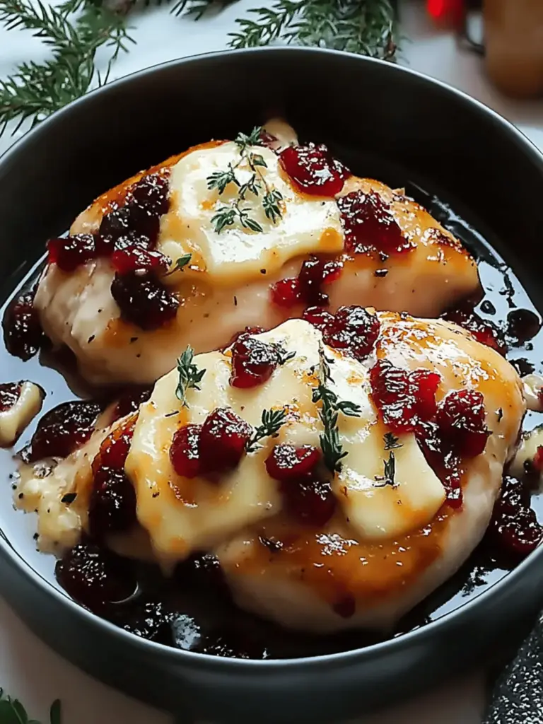 Cranberry Brie Stuffed Chicken
