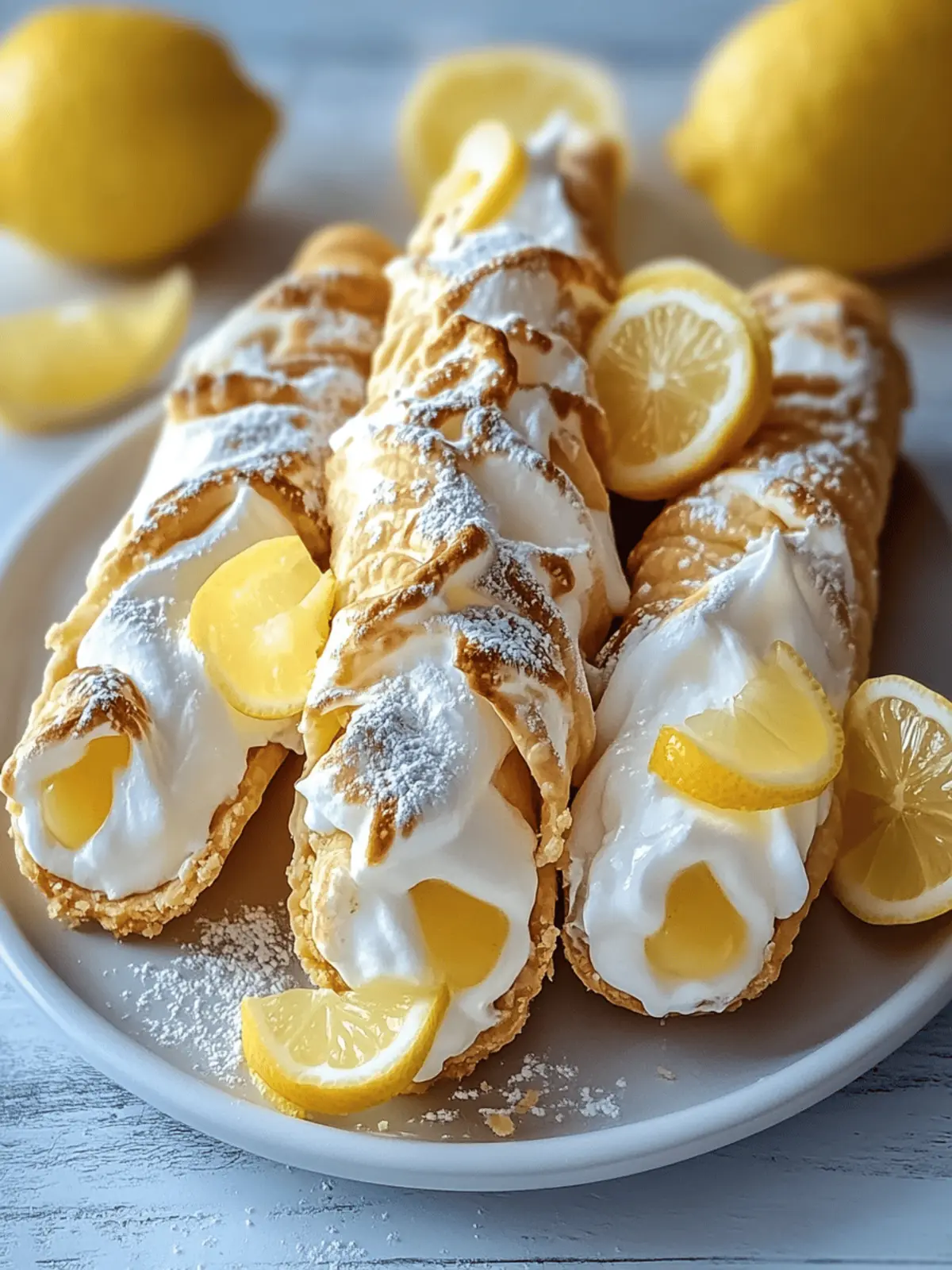 Zesty Lemon Meringue Pie Cannoli