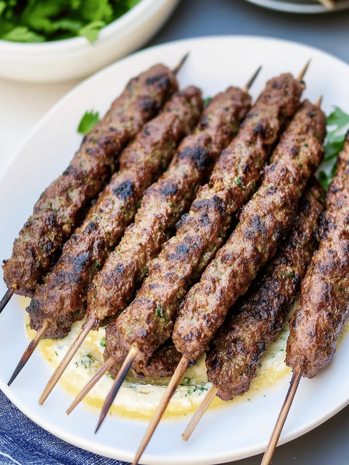 Savory Kafta Kebabs: Grill Up Flavorful Middle Eastern Joy 3 Kafta Kebabs