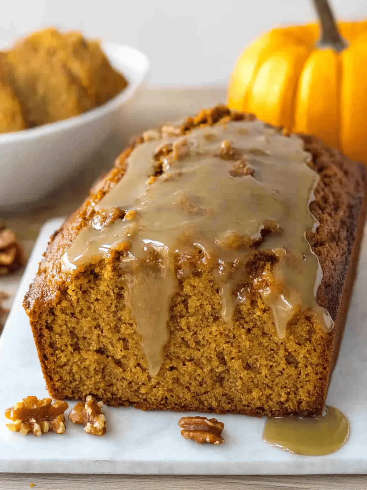 Pumpkin Bread with Maple Glaze