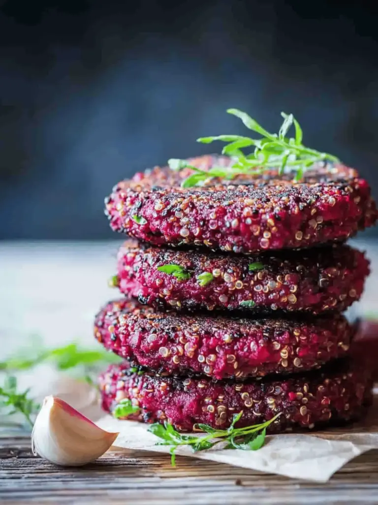 Beet and Goat Cheese Quinoa Patties