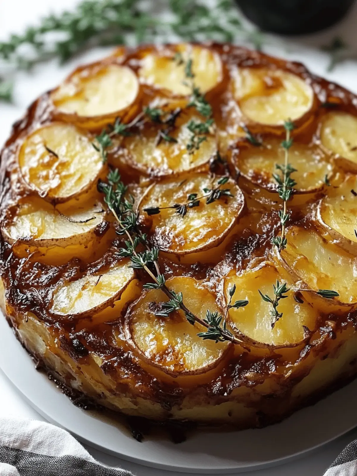 Crispy Balsamic Potato Torte
