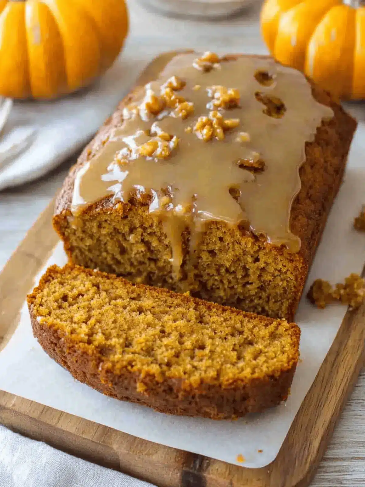 Pumpkin Bread with Maple Glaze