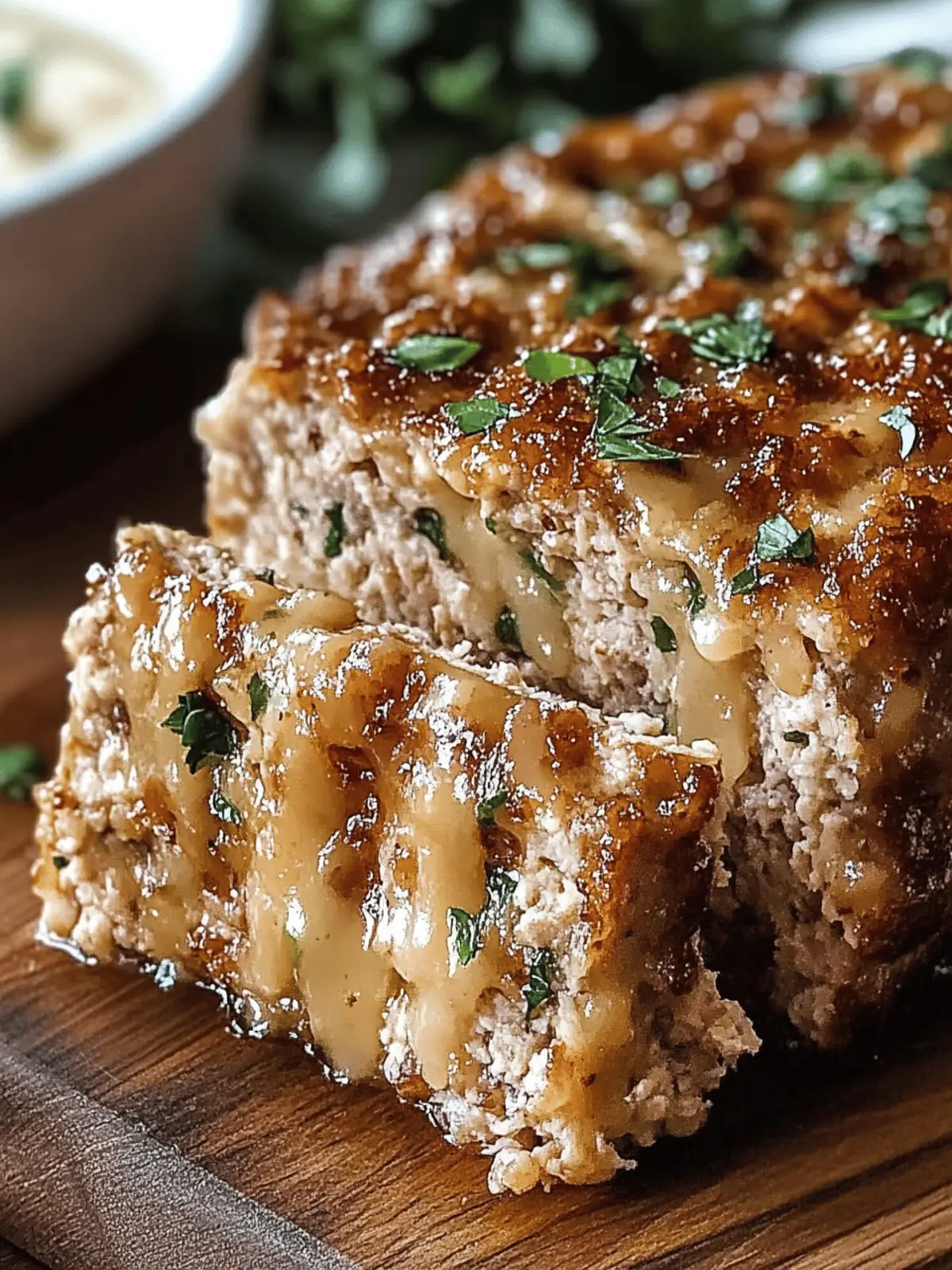 Garlic Parmesan Chicken Meatloaf