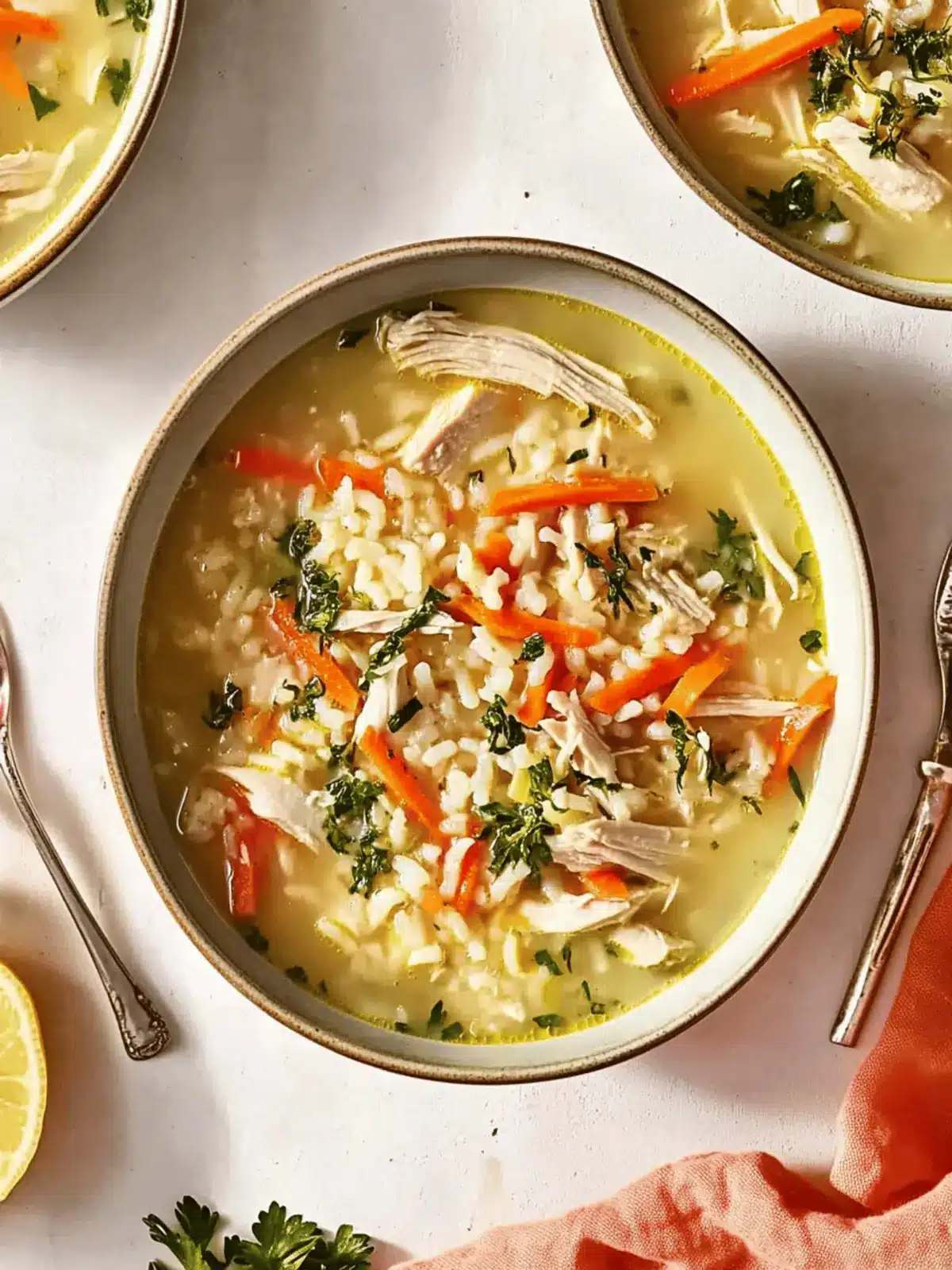 Lemony Chicken & Rice Soup to Brighten Your Day 4 Lemony Chicken & Rice Soup