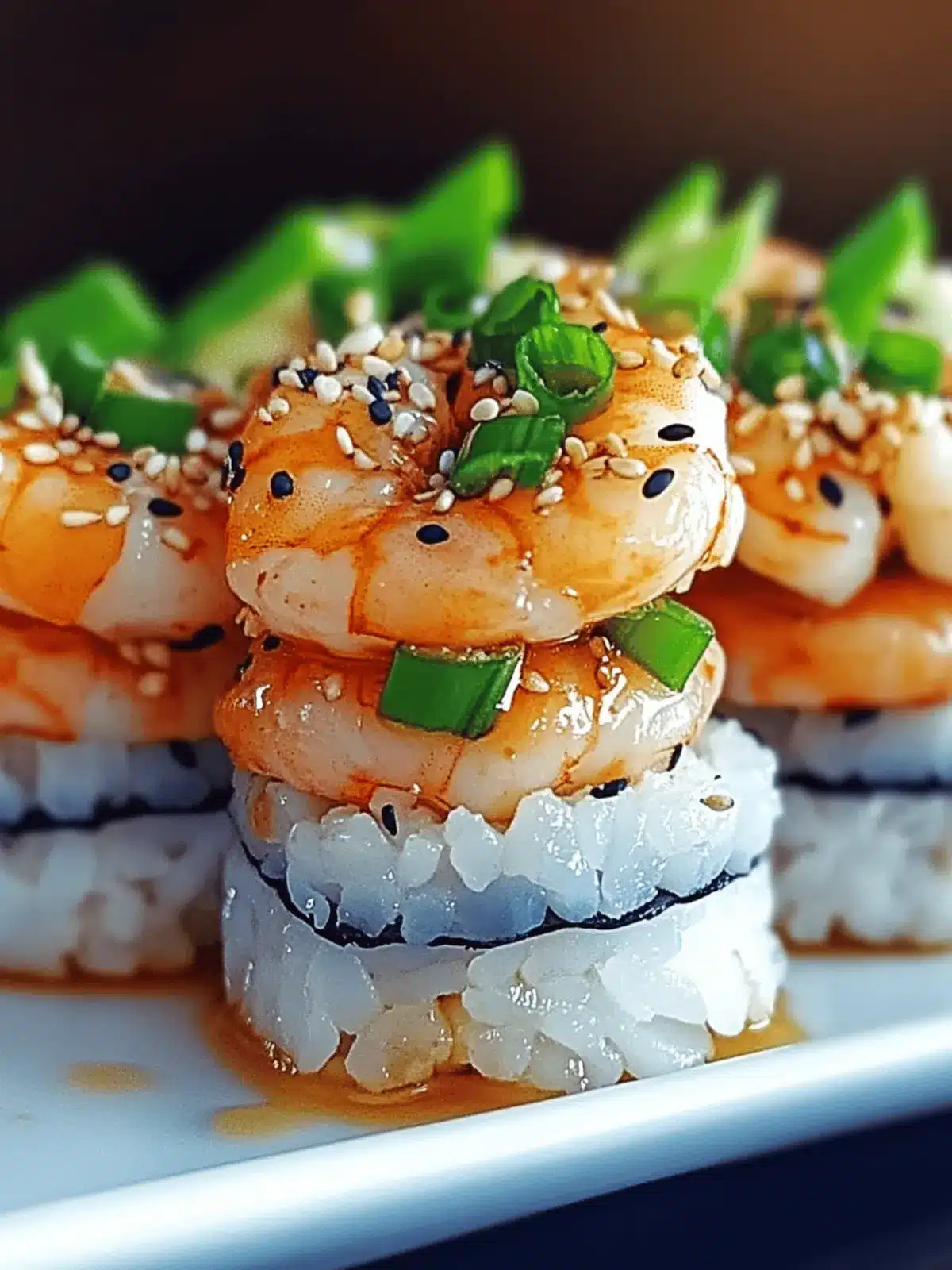 SPICY SHRIMP SUSHI STACKS