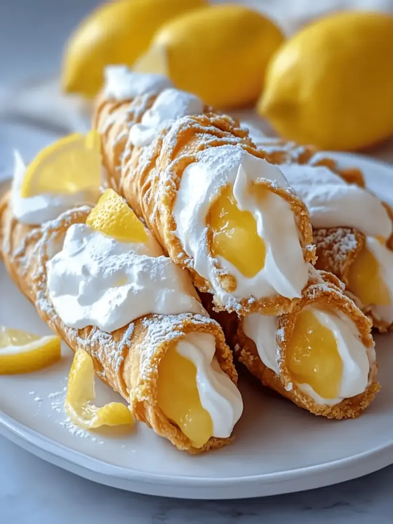 Zesty Lemon Meringue Pie Cannoli