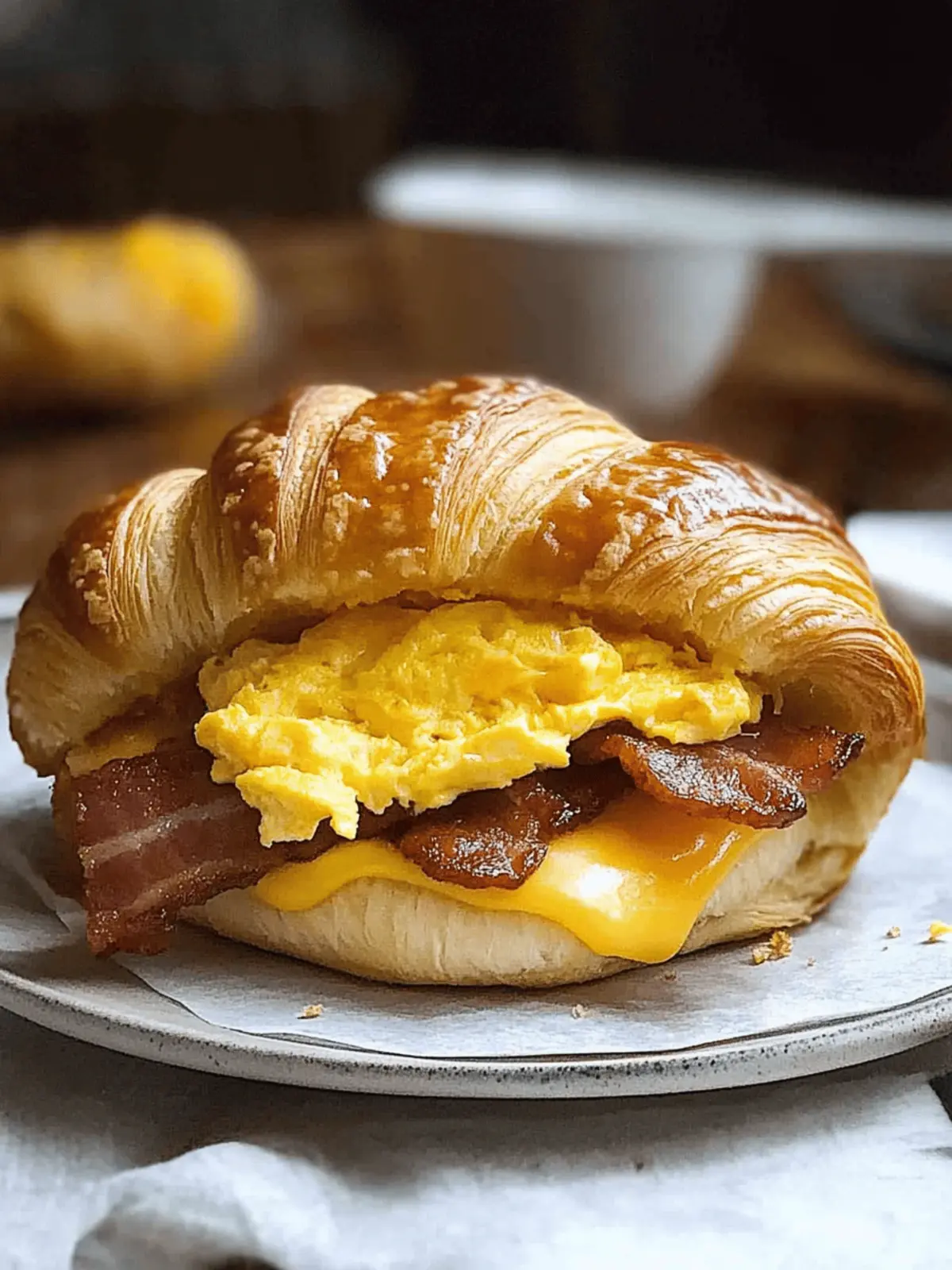 Bacon, Egg, and Cheese Croissant Bliss in Every Bite 3 Bacon, Egg, and Cheese Croissant