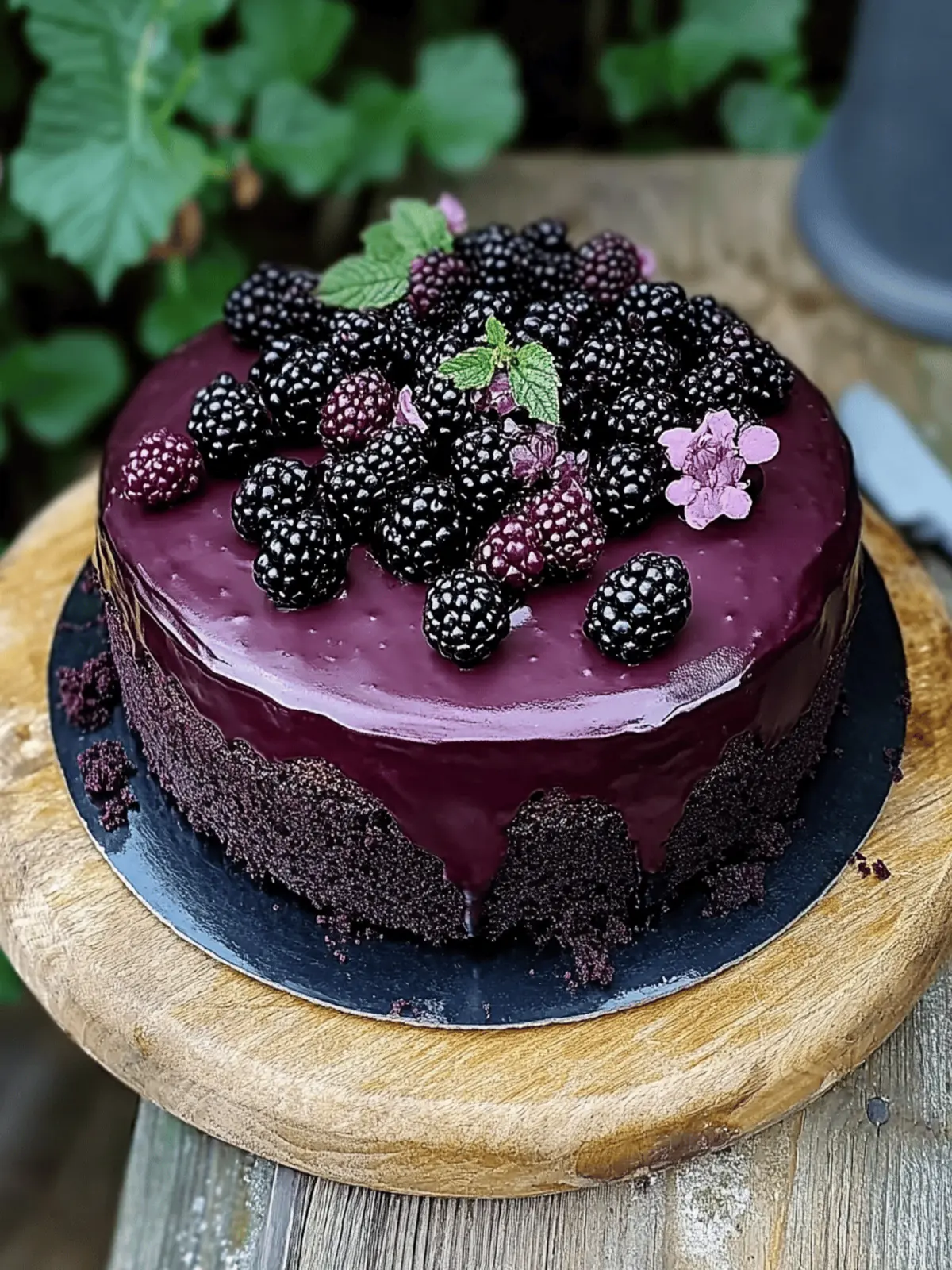 Blackberry Velvet Gothic Cake