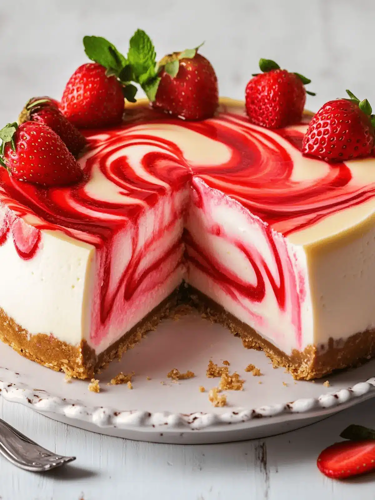 Decadent Strawberry Swirl Cheesecake You’ll Love to Make 5 Strawberry Swirl Cheesecake