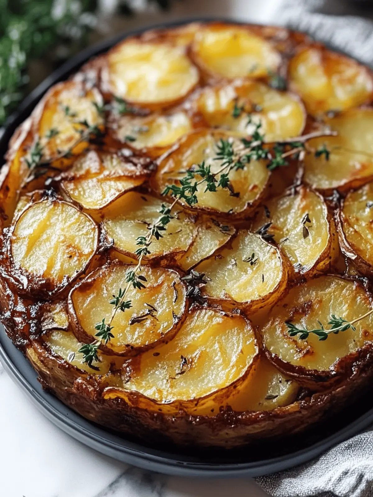 Crispy Balsamic Potato Torte