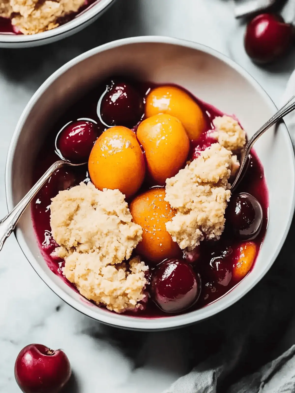 Cherry and Peach Cornmeal Cobbler: A Summer Must-Try Delight 2 Cherry and Peach Cornmeal Cobbler