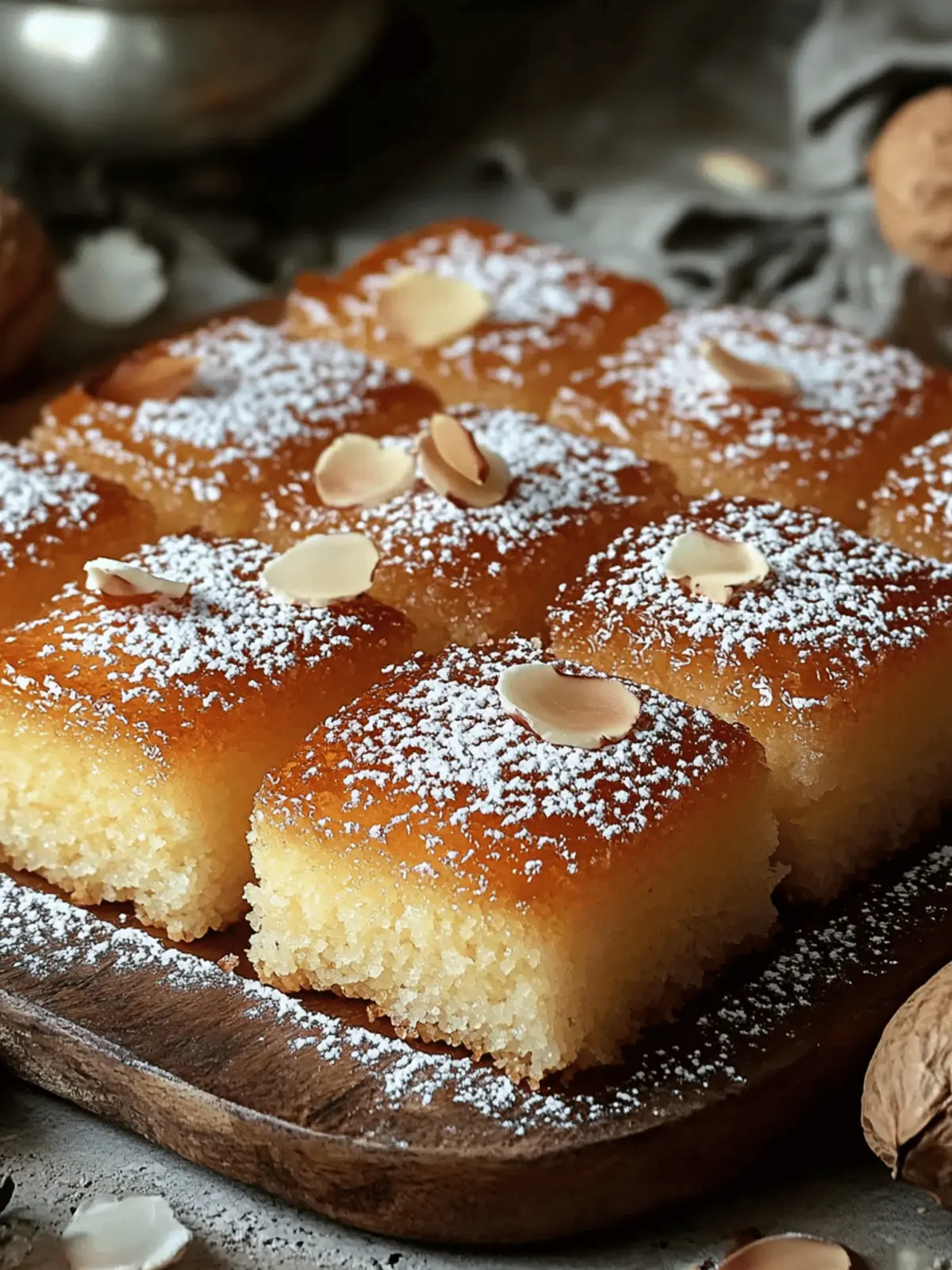 Sweet Semolina Cake Basbousa