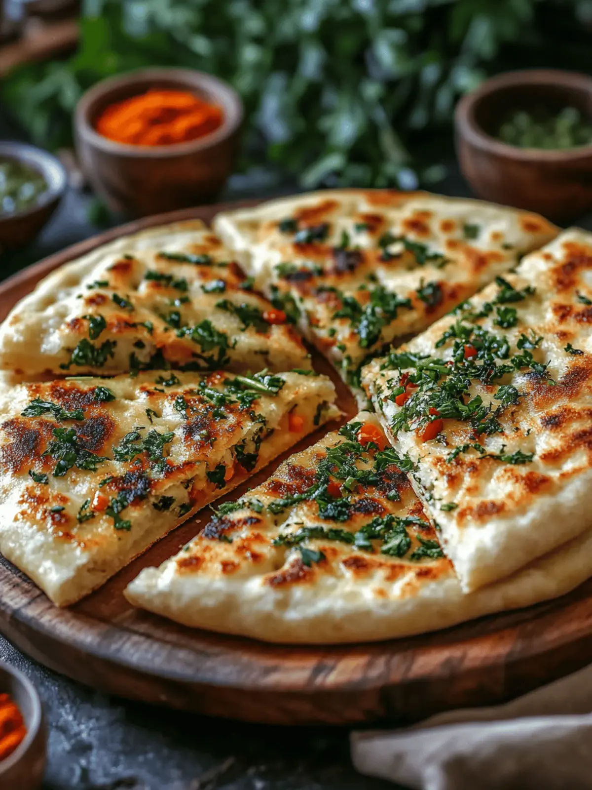 Moroccan Herb-Stuffed Flatbread