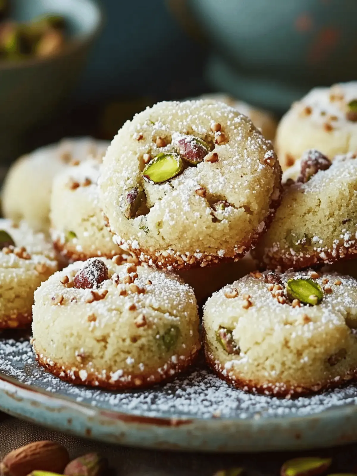 Pistachio Wedding Cookies