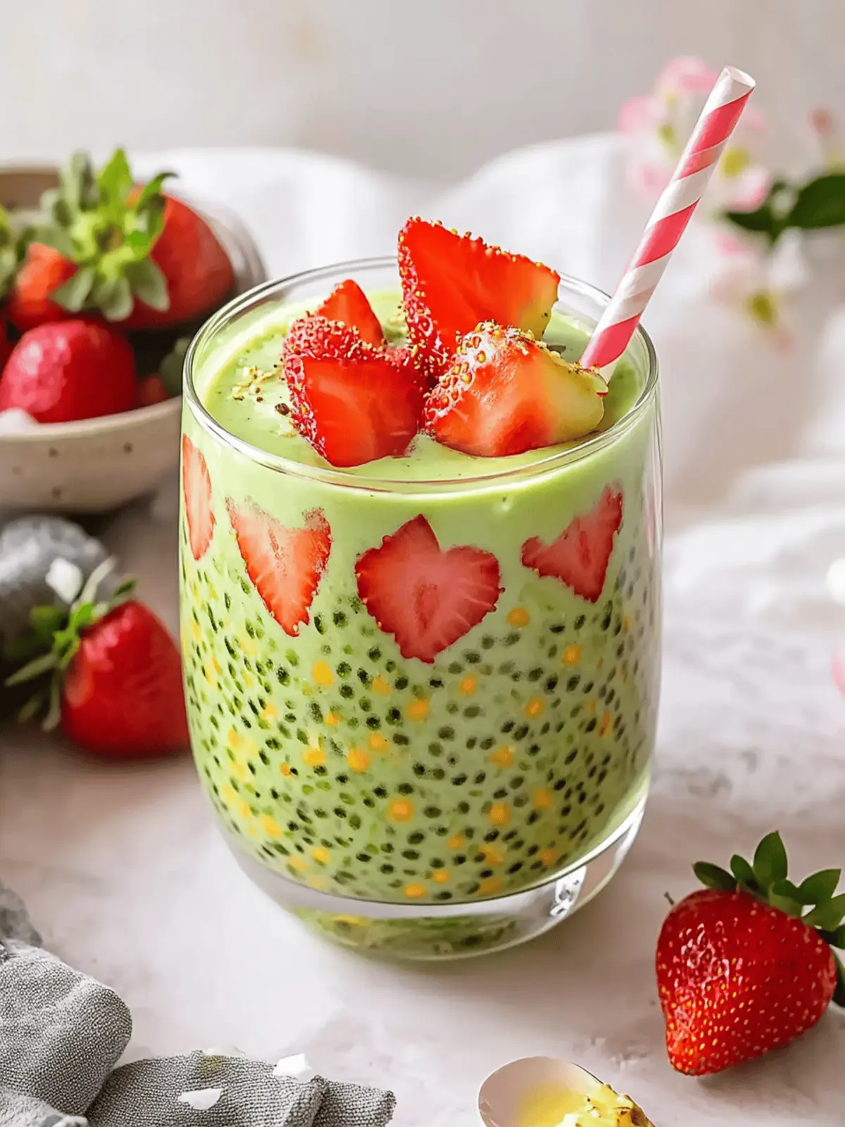 Strawberry Matcha Sago: A Creamy Summer Delight! 5 Strawberry Matcha Sago