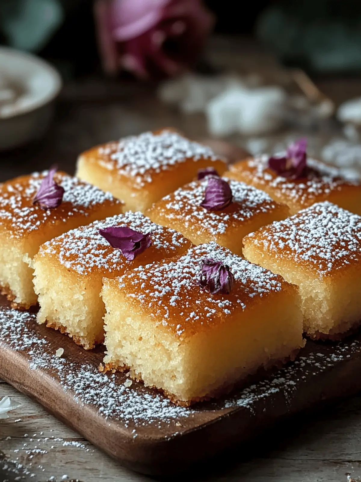 Sweet Semolina Cake Basbousa