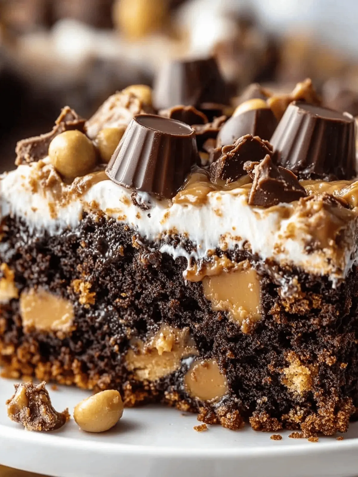 Peanut Butter Cup Dump Cake