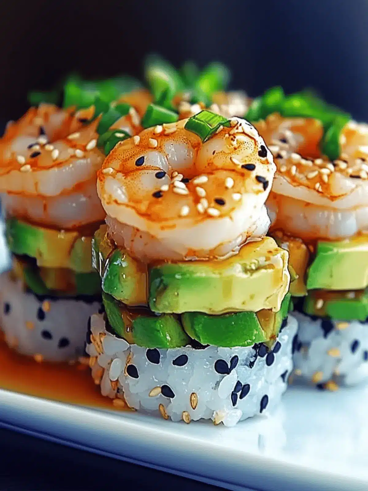 SPICY SHRIMP SUSHI STACKS
