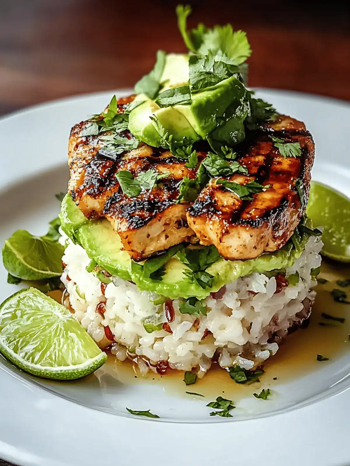 Savor Honey Lime Chicken & Avocado Rice Stack Tonight! 3 Honey Lime Chicken & Avocado Rice Stack
