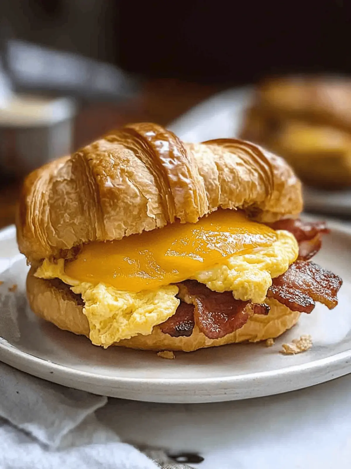 Bacon, Egg, and Cheese Croissant Bliss in Every Bite 4 Bacon, Egg, and Cheese Croissant