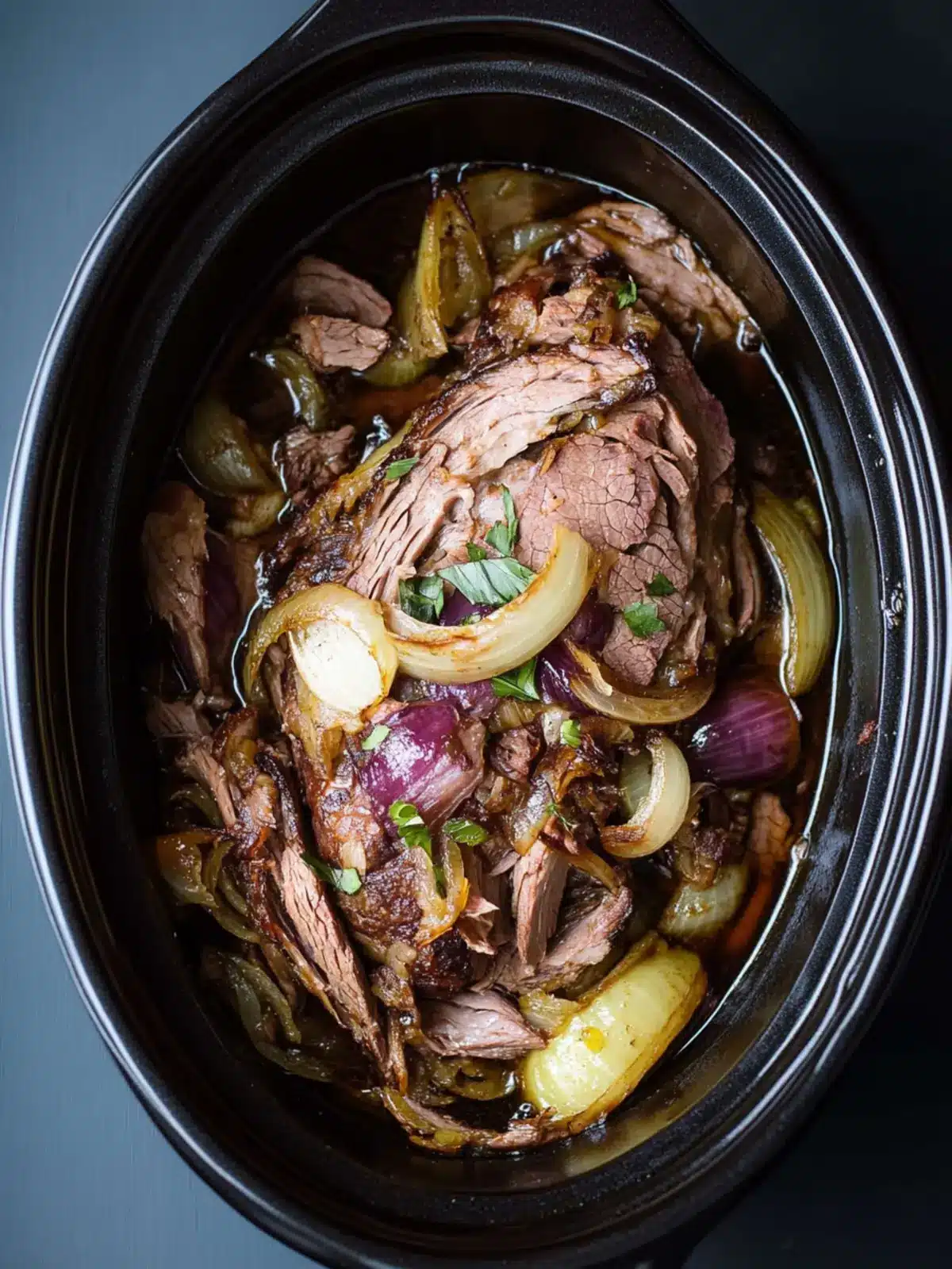 Slow Cooker Beef Brisket and Onions