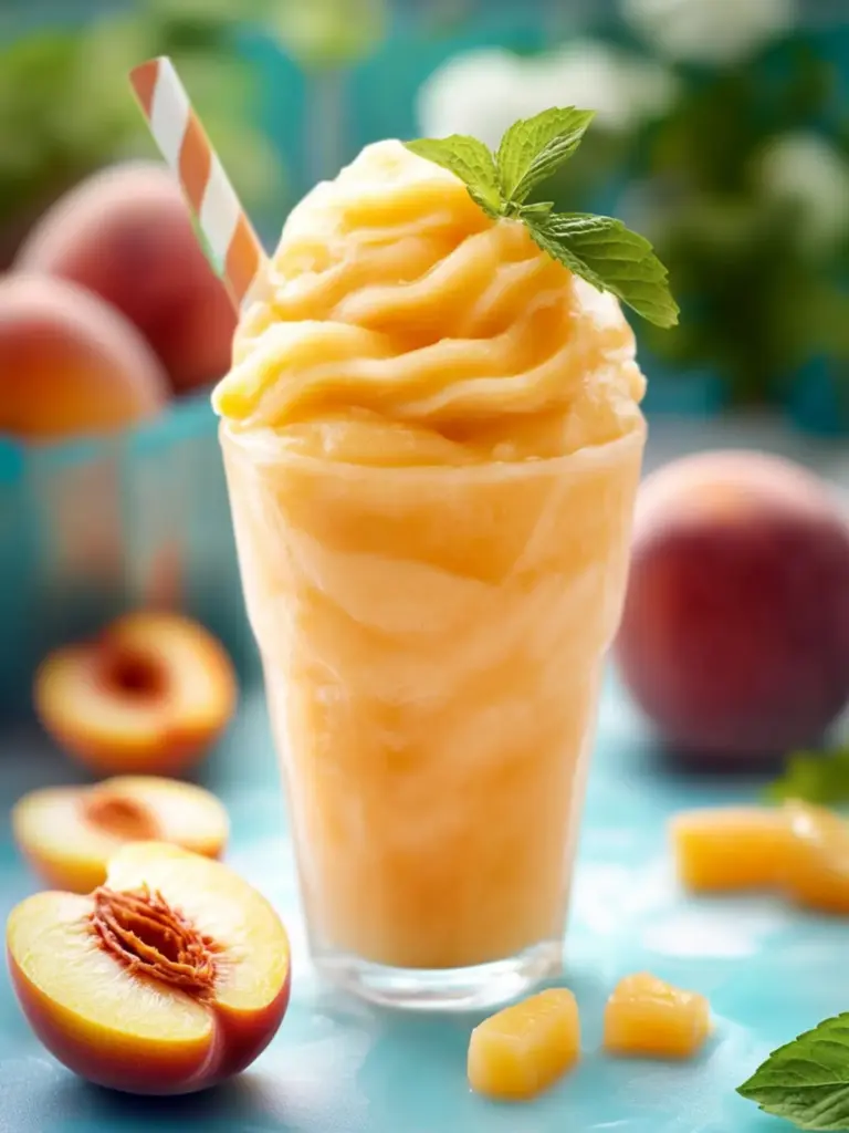 Homemade Peach Slurpee
