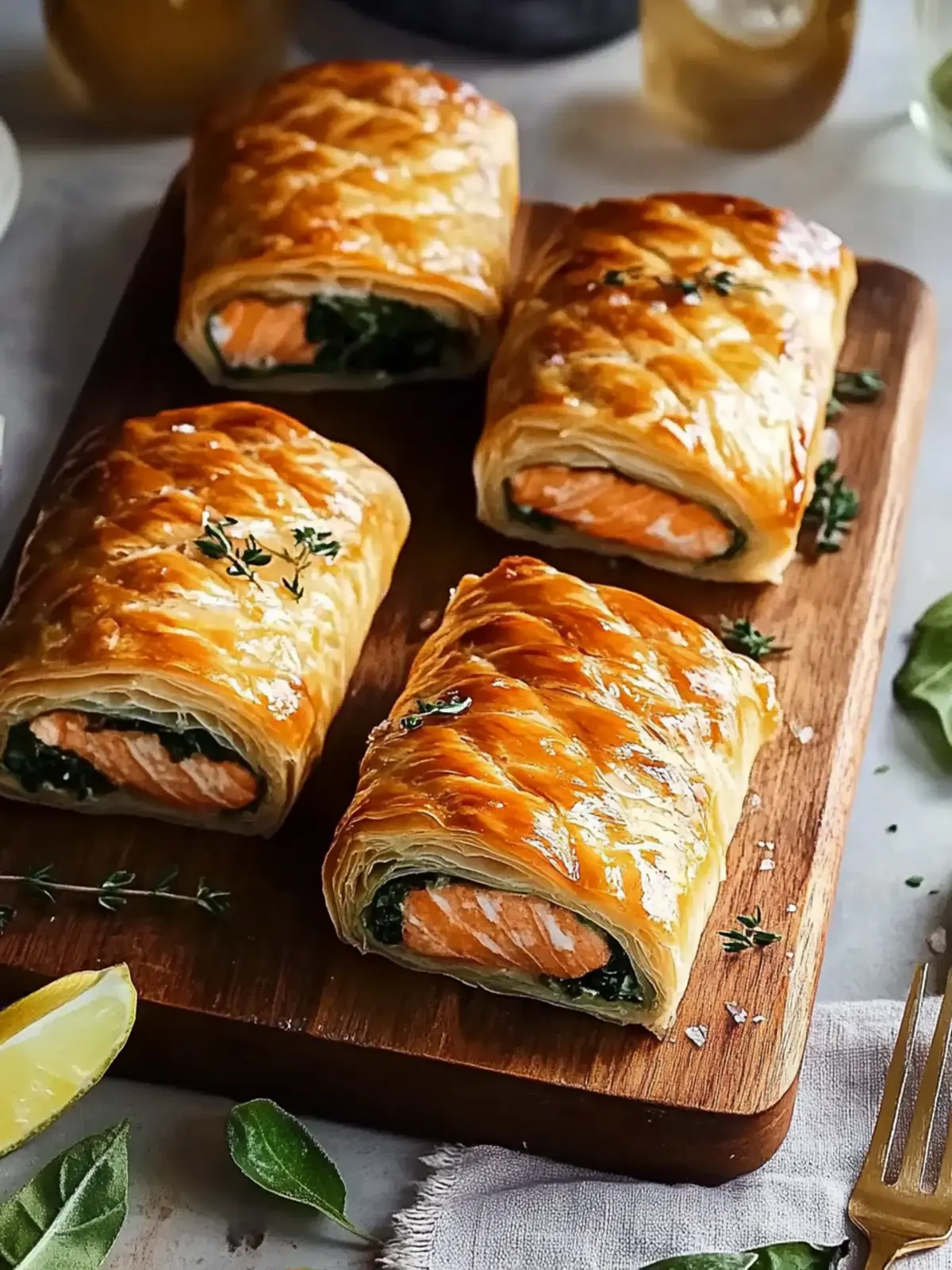 Savor Elegance: Easy Individual Salmon Wellingtons Recipe 2 Individual Salmon Wellingtons