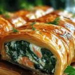 Spinach and Cheese Stuffed Salmon Wellington