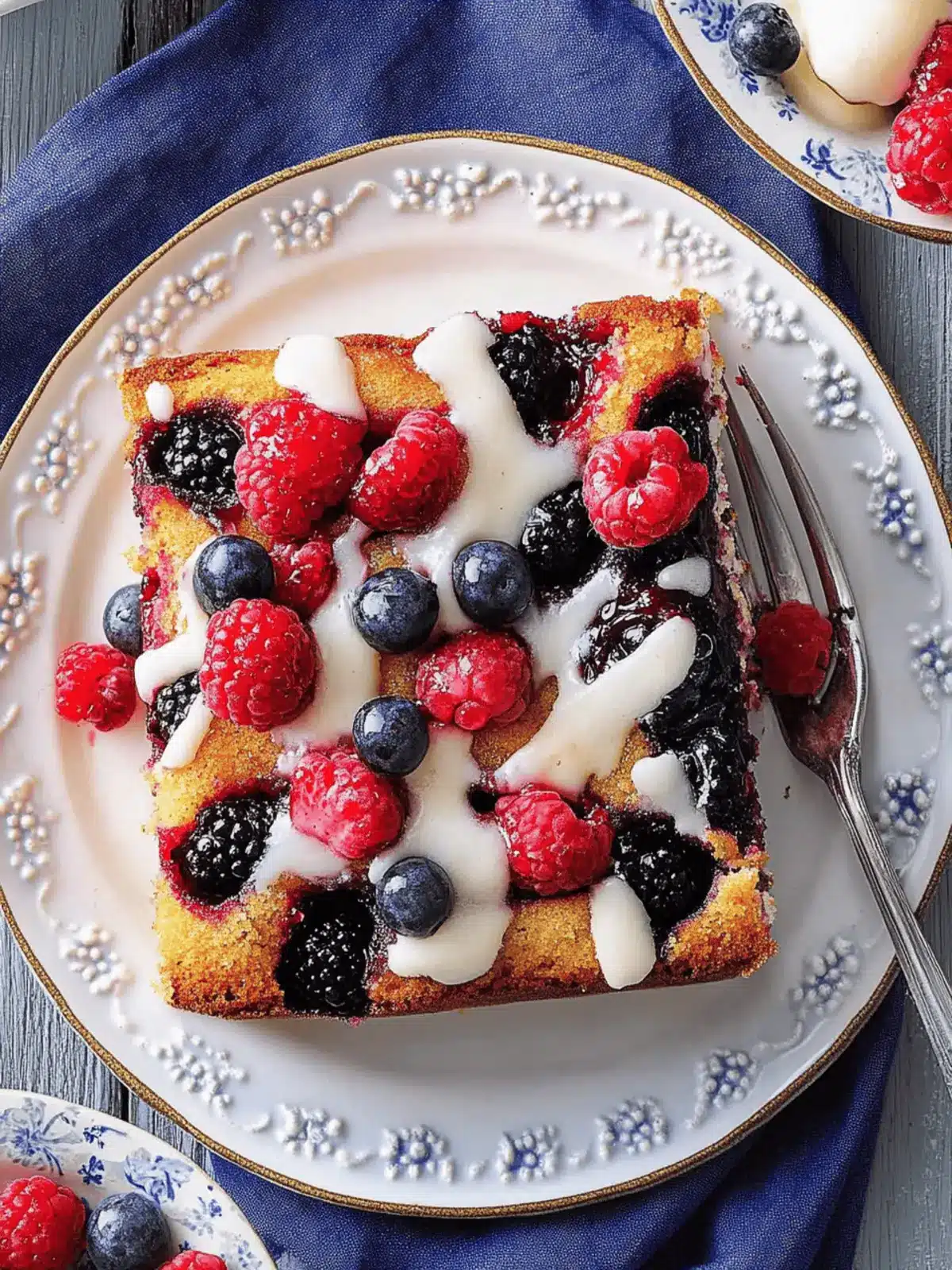 Honey Berry Sheet Cake