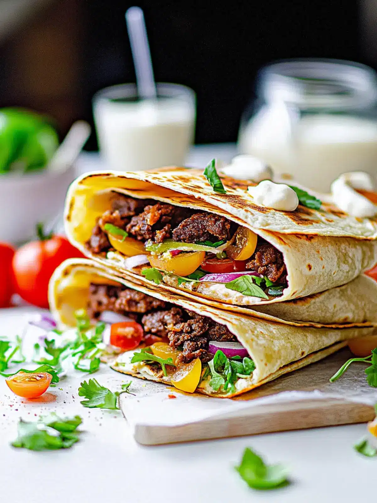 Crunchy Beef Tortilla Folded Wrap