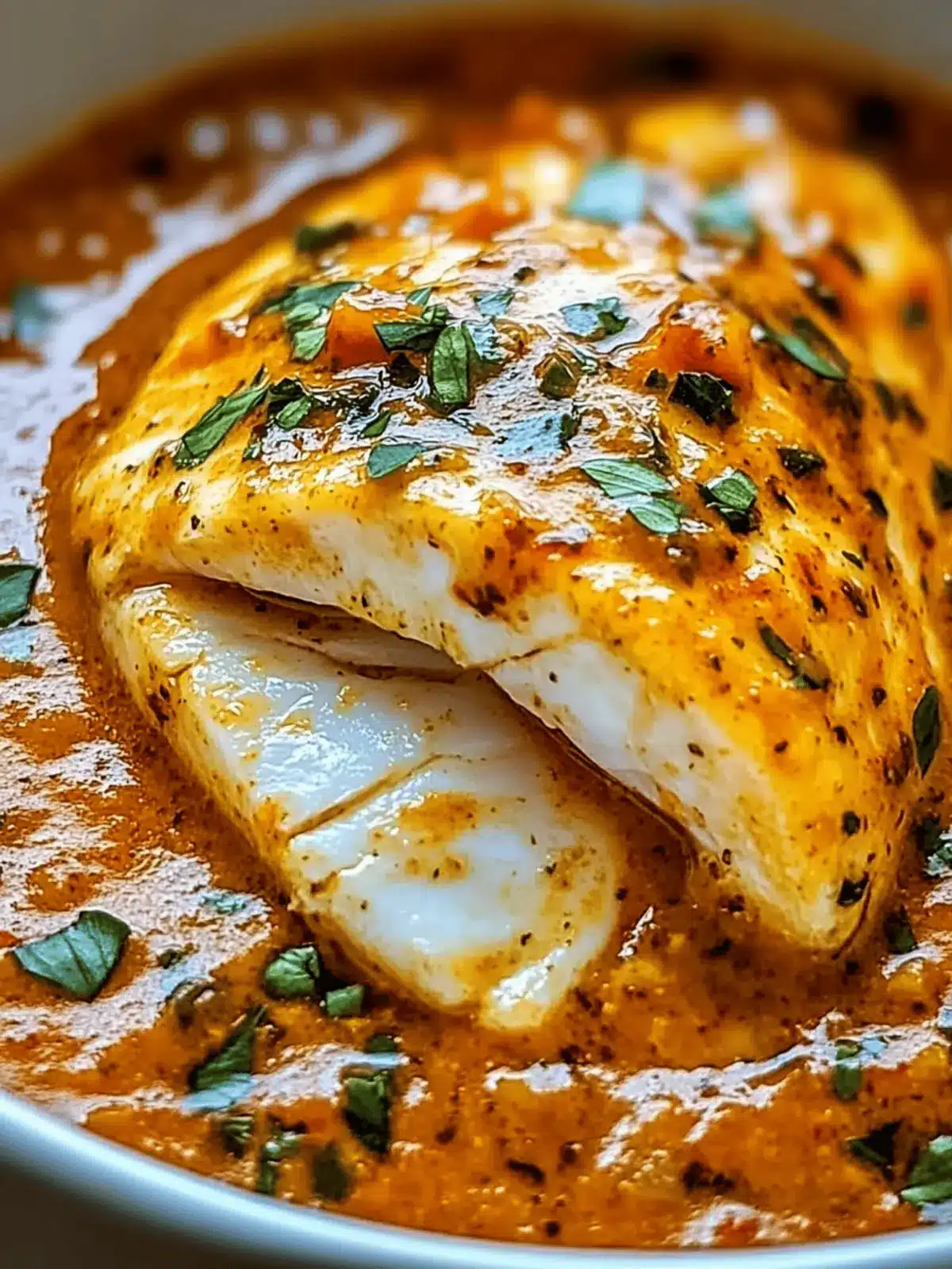 Tilapia in Roasted Pepper Sauce