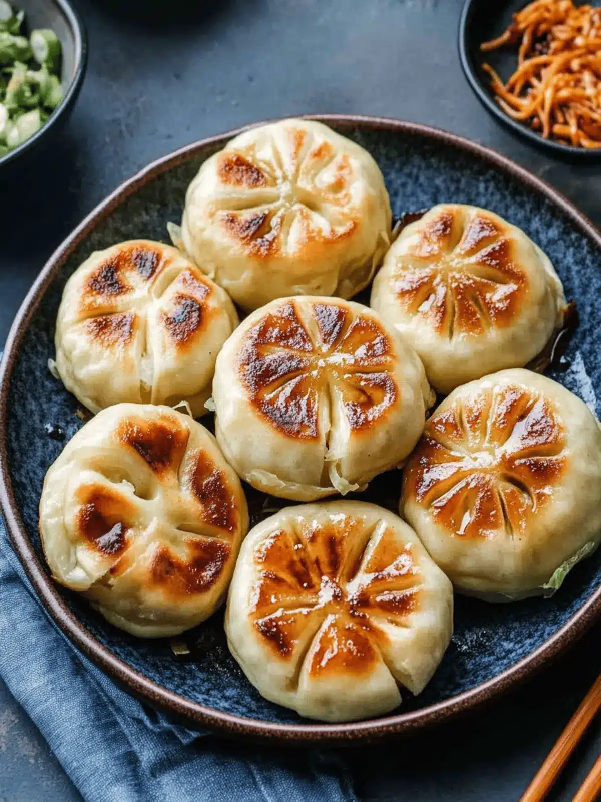Pan-Fried Cabbage and Noodle Buns