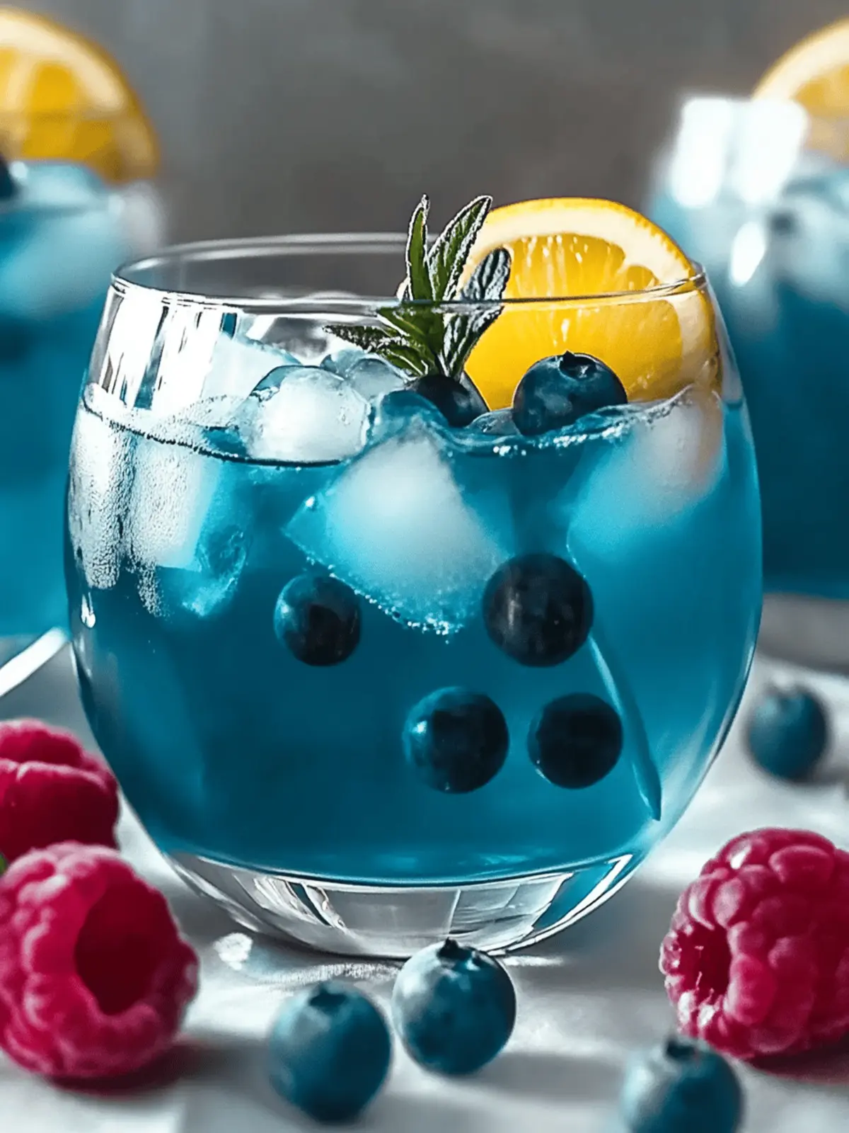 Winter Sapphire Punch Cocktail