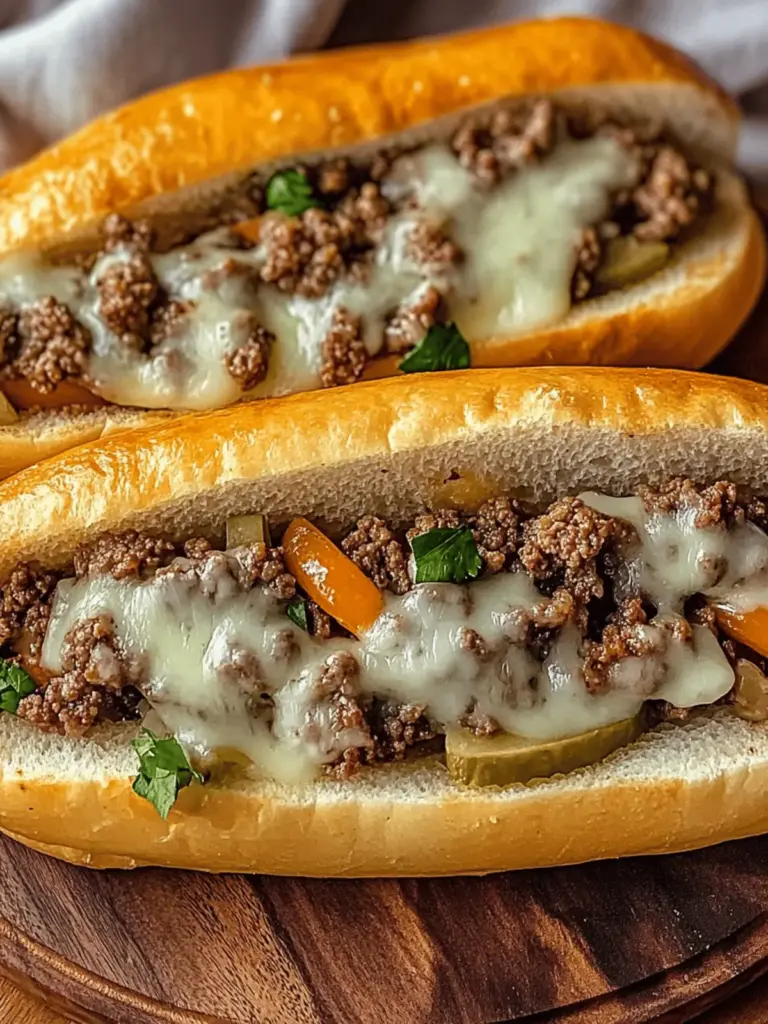 Ground Beef Philly Cheesesteaks