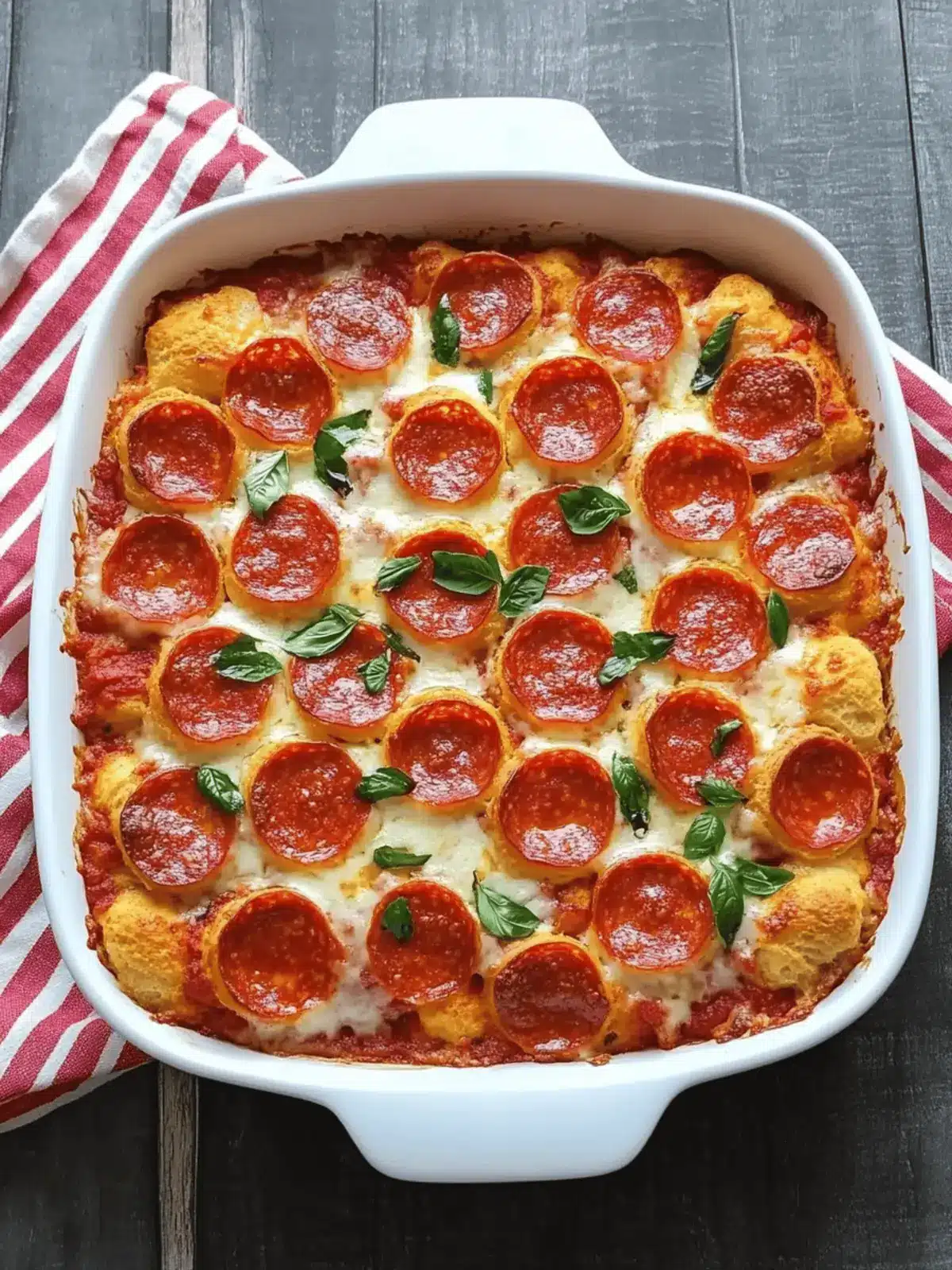 Bubble Up Biscuit Pizza Casserole